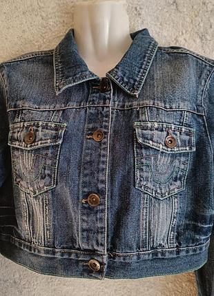 Куртка короткая джинсовая с вышивкой  wsw винтаж