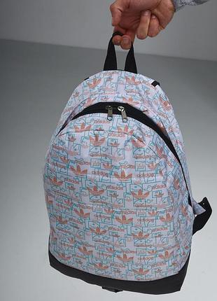 Рюкзак білий жіночий чоловічий з лого adidas