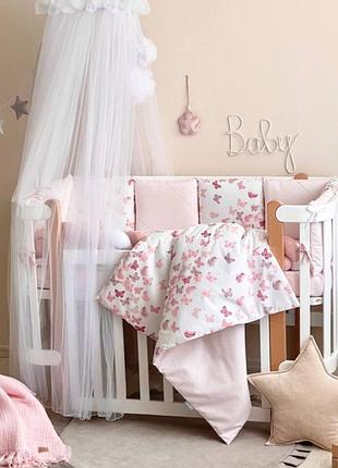 Защита бортик для кроватки косичка комплект в кровать малышу