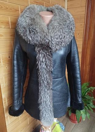 Дублянки з натуральної шкіри та хутром (песець)