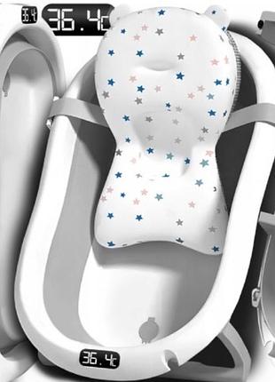 Дитяча ванночка для немовлят з подушкою та термометром