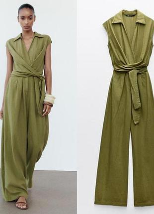 Комбинезон zara на основе льна