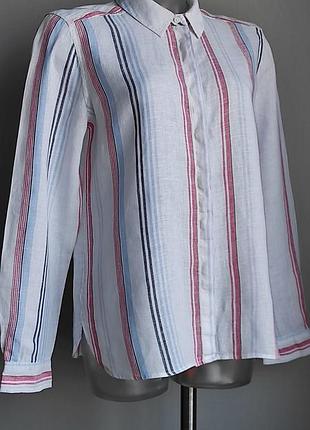 M&s collection сорочка блуза льон смужка