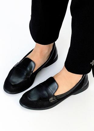 Sale кожаные женские черные мокасины на каблуке весенне летние слипоны натуральная кожа весна лето