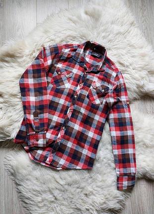 💙☀️♥️ стильна сорочка в клітинку для підлітків