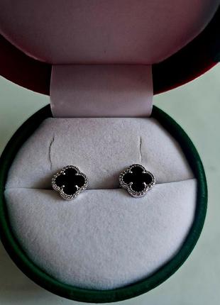 Серебряные серьги ван клов