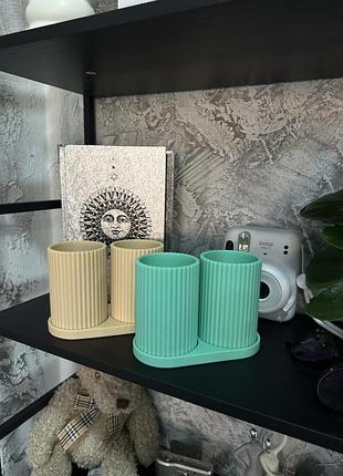 Нежные органайзеры в ванную комнату, стакан под зубную щетку, органайзер