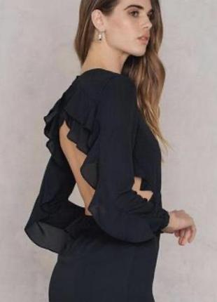 Платье мини трикотажное с открытой спиной итальянский бренд intimissimi оригинал короткое маленькое черное платье размер xs,s