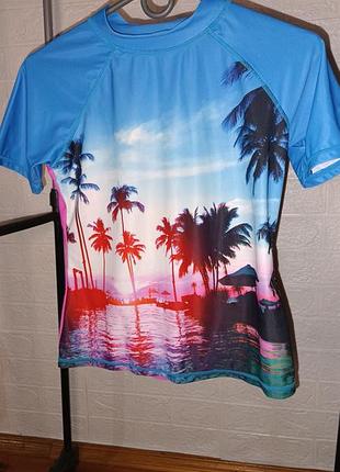 Пляжна футболка на хлопчика пальми