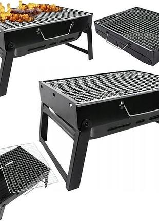 Переносной мангал для барбекю 43×29 см, черный
