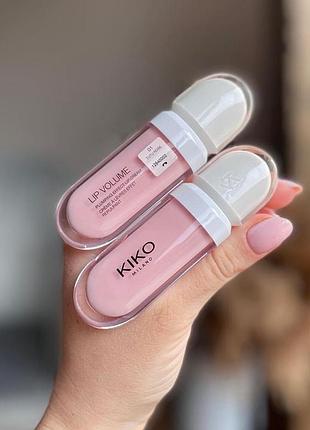 Бальзам-плампер для губ lip volume від kiko milano plumping effect lip cream