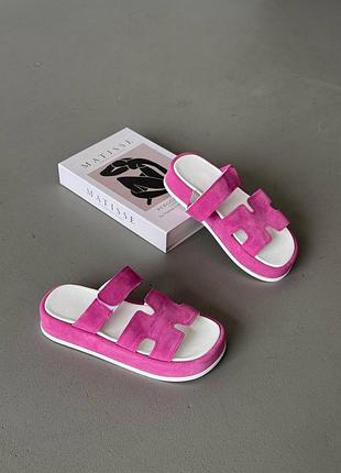 Качественные,натуральные слайдеры на массивной подошве