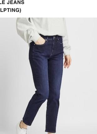 Джинсы укороченные с высокой талией uniqlo 29-30 р.