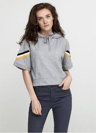 Укороченный худи без рукавов, толстовка без рукавов, футболка с капюшоном