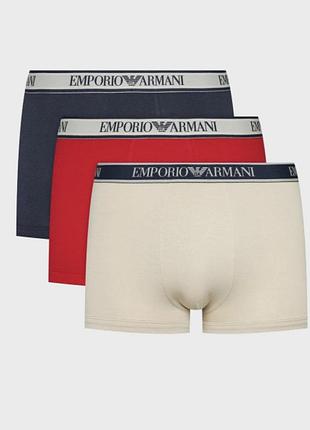 Emporio armani оригинал набор боксеров emporio armani 3шт с логотипом размер l