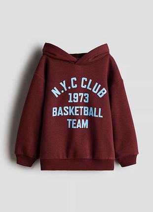 4-6/6-8 р h&m нова фірмова тепла худі кофта кенгуру толстовка для хлопчика nyc