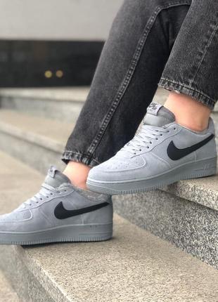 Nike air force grey зимние мужские кроссовки найк в сером цвете1 фото