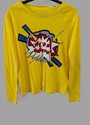 Лонгслів для дівчинки kookai,12,152,кофточка,спортивна,жовта,кофта,батнік,з малюнком,з написом