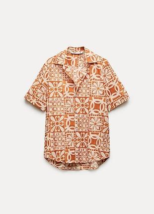 Рубашка с коротким рукавом zara
