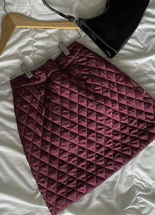 Asos юбка короткая стеганая