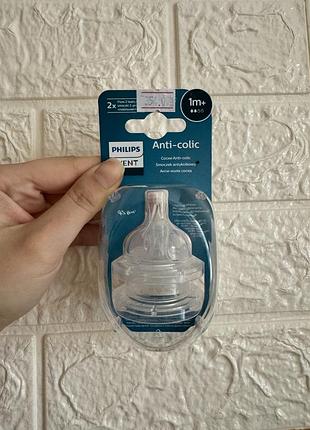 Соска / соски для бутилки philips avent anti-colic 1m+ / потік 2