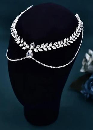 Невероятно красивое украшение на голову с кристаллами, диадема, свадебное украшение...