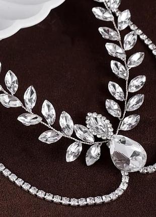 Невероятно красивое украшение на голову с кристаллами, диадема, свадебное украшение...