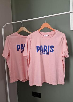 Натуральная футболка розовый хлопок коттон м l primark оверсайз
