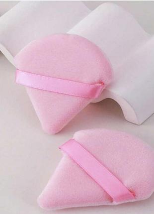 Бархатный спонж для пудры pink