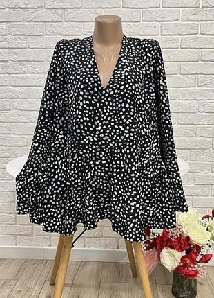 Брендовая блузка блуза из вискозы размер 4xl (56-58) бренд "dorothy perkins"