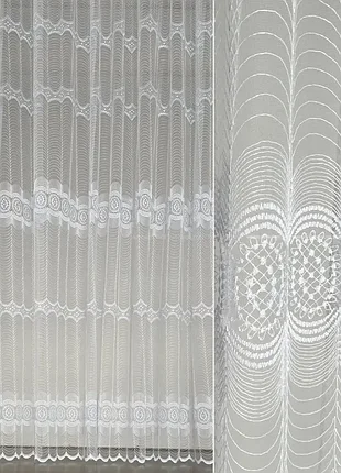 Готова біла тюль із фатину 300х270