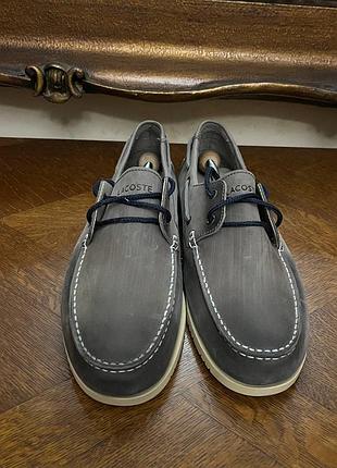 Lacoste макасины кожаные мужские