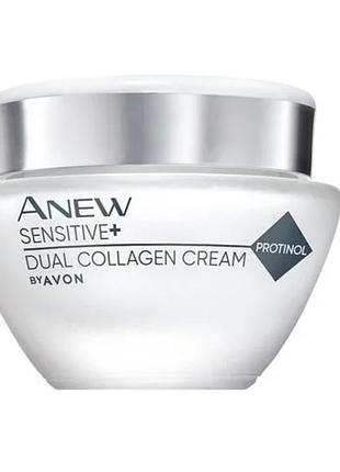 Крем для обличчя "сенситів+відновлення колагену" anew sensitive+dual collagen cream, 50 ml