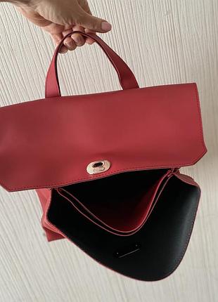 Червона сумка o bag smooth оригінал | формат a4 2