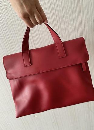 Червона сумка o bag smooth оригінал | формат a4 5