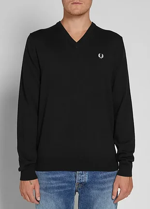 Фірмовий вовняний светр fred perry classic v-neck knit