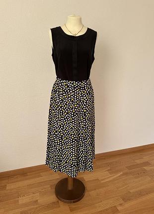 Вінтажна шовкова спідниця в лимони