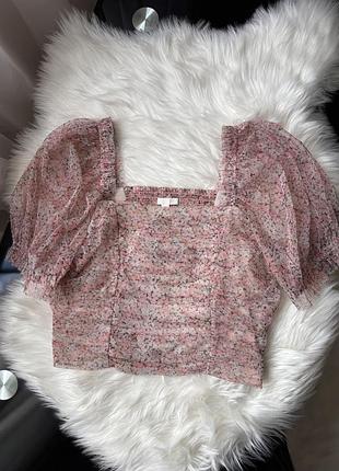 Топ, блуза  со сборками h&m