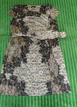 Платье серый узор