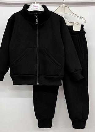 Костюм теплий зима кофта на блискавці штани джоггеры