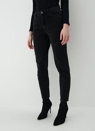Mohito slim джинси висока посадка вузькі темно сірі