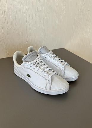Шикарные кеды lacoste, кожаные кеды, белые кеды, lacoste, белое кед натуральная кожа5 фото