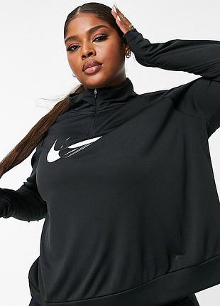 nike suede running dri-fit   женская спортивная-беговая кофта/лонгслив3 фото