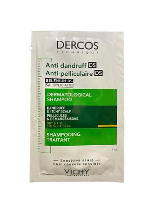 Vichy dercos шампунь проти лупи для сухого волосся
