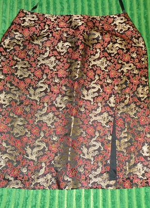 Юбка в восточном китайском стиле дракон