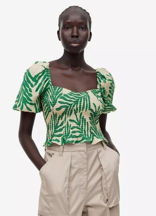 Топ h&m в принт листя