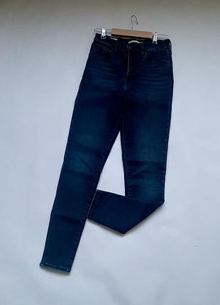 Оригинальные джинсы levi’s скинни синие женские стрейч с