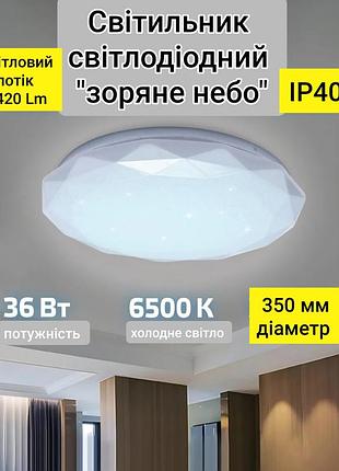 Стильний світлодіодний світильник накладний, лед люстра світлодіодна 36 вт