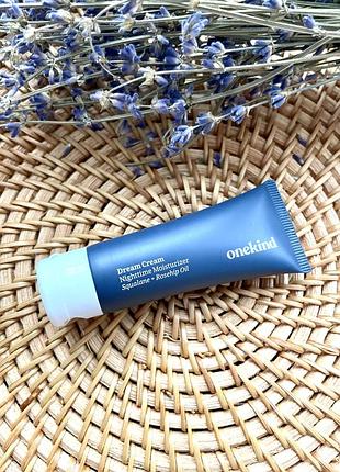 Нічний зволожуючий крем onekind - dream cream nighttime moisturizer, 10 ml