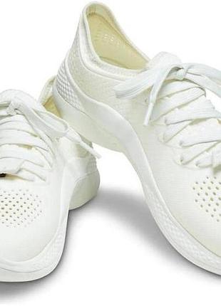 Crocs literide 360 pacer кроссовки женские крокс белые w8/38-39/25см.
